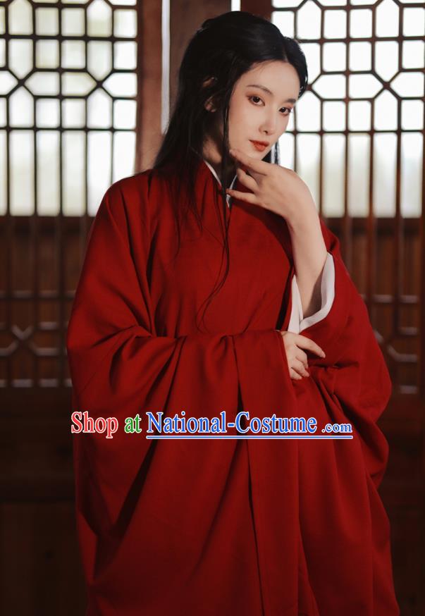 Chinese Wei Dynasty Princess Costumes Traditional Red Hanfu Clothing Ancient Swordswoman Dress Outfits