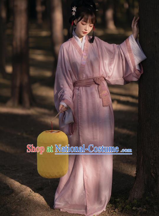 Chinese Traditional Hanfu Yarn Dress Han Dynasty Palace Lady Garment Costumes Ancient Princess Clothing