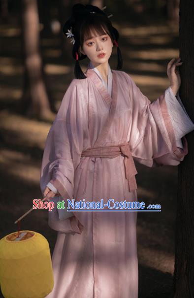 Chinese Traditional Hanfu Yarn Dress Han Dynasty Palace Lady Garment Costumes Ancient Princess Clothing