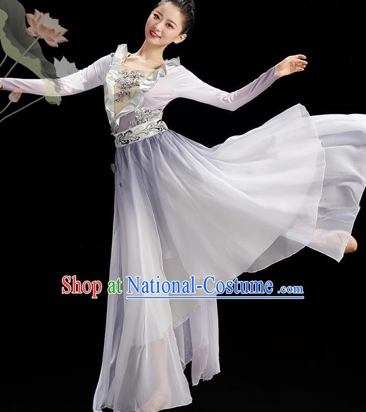 China Classical Dance Clothing Women Group Dance Dress Umbrella Dance Costume