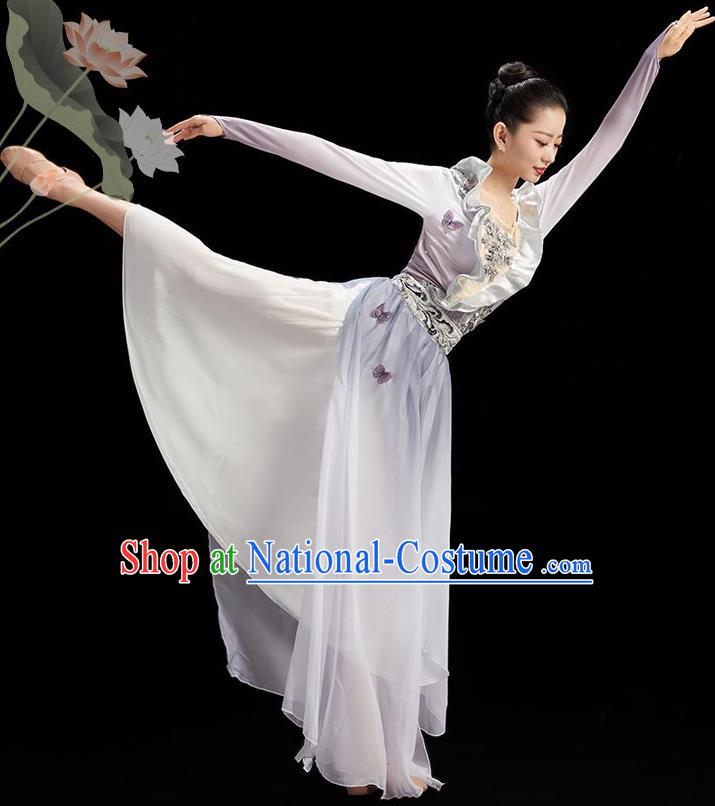 China Classical Dance Clothing Women Group Dance Dress Umbrella Dance Costume