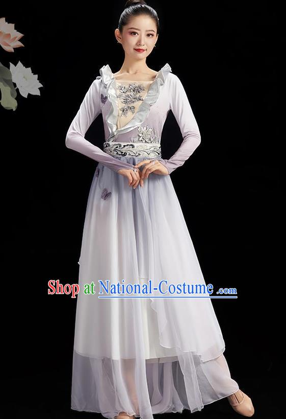 China Classical Dance Clothing Women Group Dance Dress Umbrella Dance Costume