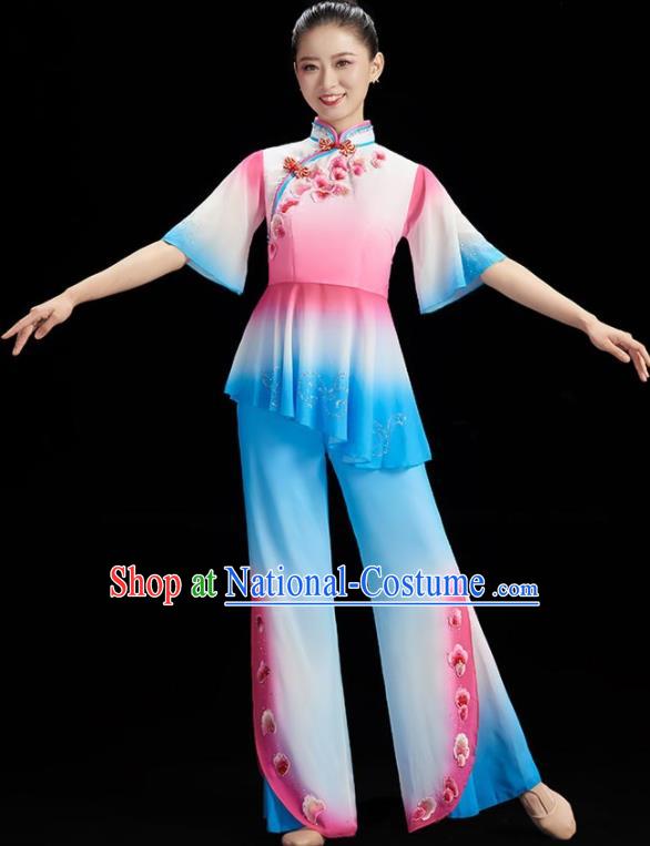 China Classical Dance Clothing Women Fan Dance Outfit Umbrella Dance Costume Stage Performance Garment