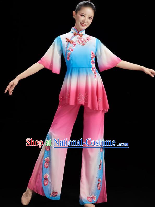 China Classical Dance Clothing Women Fan Dance Outfit Umbrella Dance Costume Stage Performance Garment