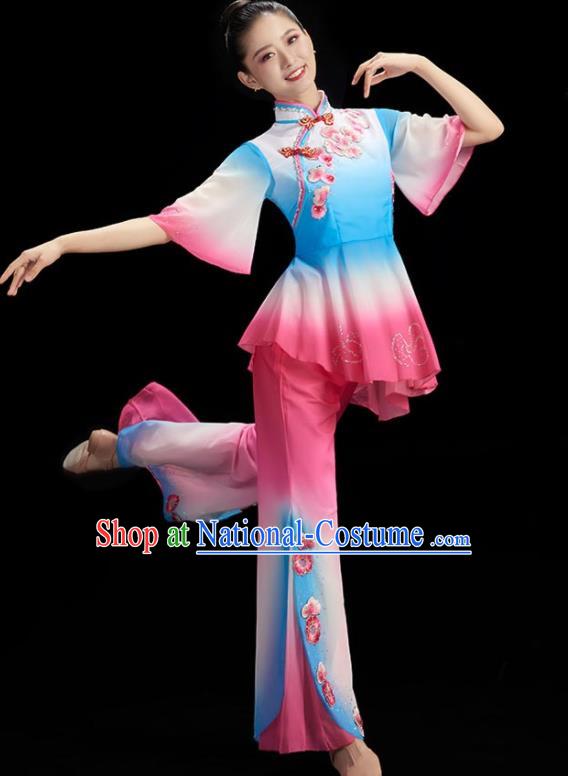 China Classical Dance Clothing Women Fan Dance Outfit Umbrella Dance Costume Stage Performance Garment