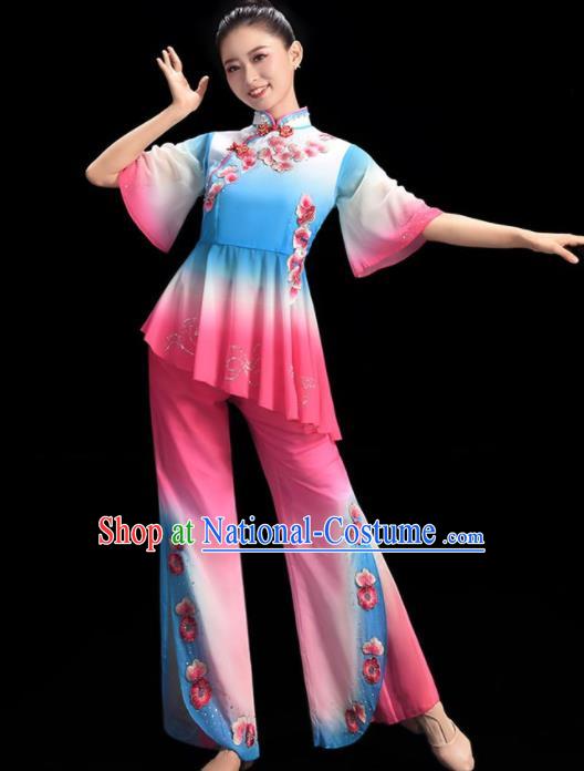 China Classical Dance Clothing Women Fan Dance Outfit Umbrella Dance Costume Stage Performance Garment