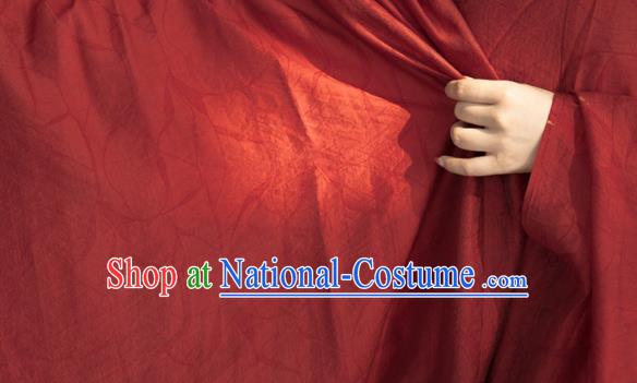 Chinese Traditional Red Hanfu Robe Ancient Swordswoman Historical Costumes Ming Dynasty Young Lady Clothing