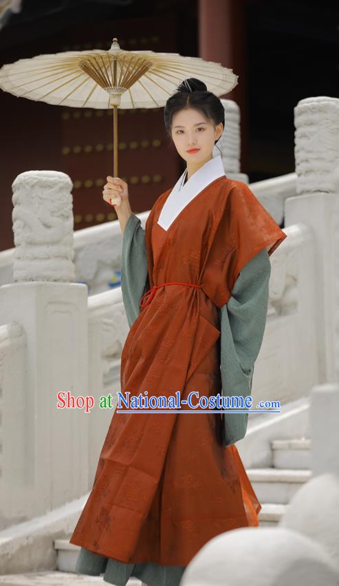 Chinese Ming Dynasty Taoist Nun Clothing Traditional Hanfu Priest Frock Ancient Taoism Historical Costumes Complete Set