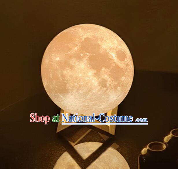 3D Moon Light Beautiful Moon Desk Lamp Three Kinds of Light Source Charging Lamp