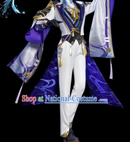 Top Cos Shogunate Young Lord Outfits Genshin Impact Cosplay Costumes Kamisato Ayato Garments