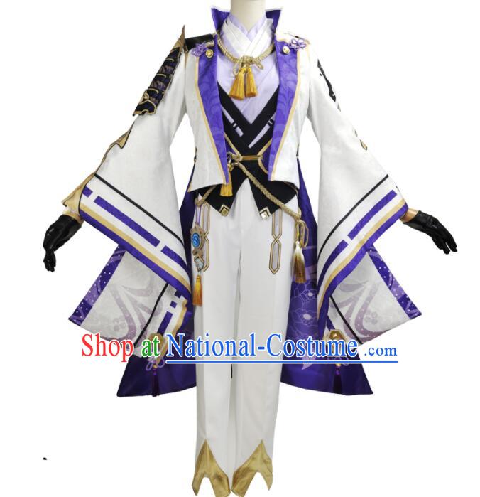 Top Cosplay Costumes Kamisato Ayato Garments Cos Genshin Impact Shogunate Young Lord Outfits