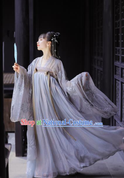 Chinese Tang Dynasty Princess Historical Costumes Traditional Hanfu Ruqun Clothing Ancient Palace Lady Dress Garments