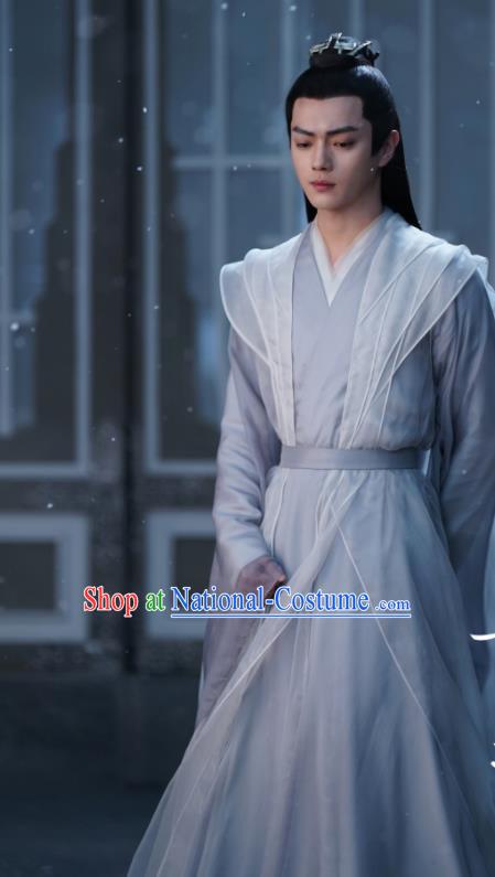 Chinese Ancient Immortal Clothing Xianxia TV Taoist Priest Garments Drama Series Ancient Love Poetry Bai Jue Costumes