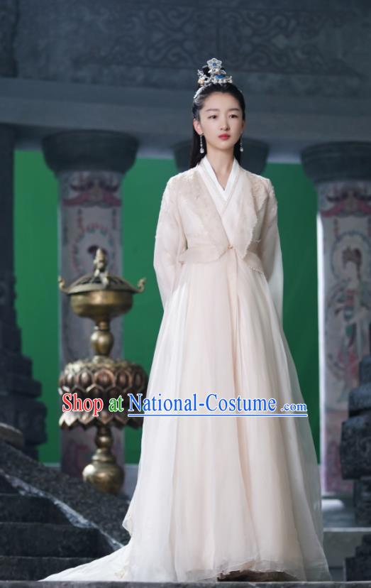 Chinese Ancient True Immortal Clothing Xianxia TV Goddess Garments Drama Series Ancient Love Poetry Fairy Shang Gu Dress Costumes