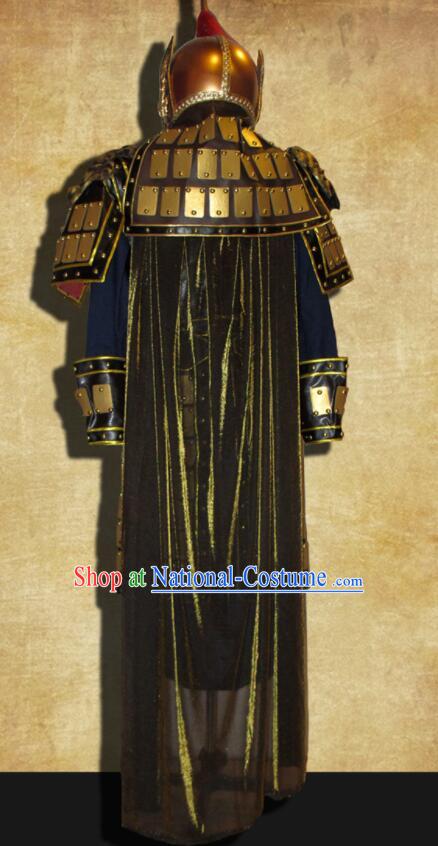 Chinese Three Kingdoms Warrior Armor Guan Gong Armour Set Ancient General Historical Costumes