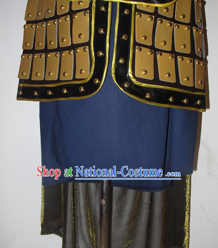 Chinese Three Kingdoms Warrior Armor Guan Gong Armour Set Ancient General Historical Costumes