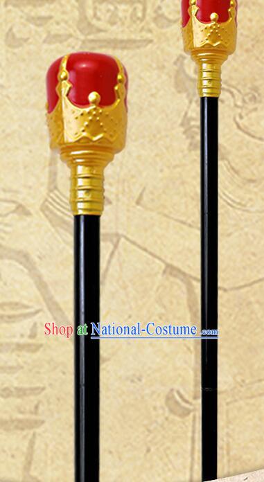 Top Cosplay Prop Halloween Performance Wand King Staff Pharaoh Red Sceptre