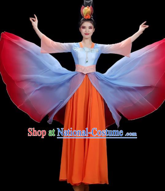 China Stage Performance Garments Classical Dance Clothing Fan Dance Dress Beauty Dance Costume