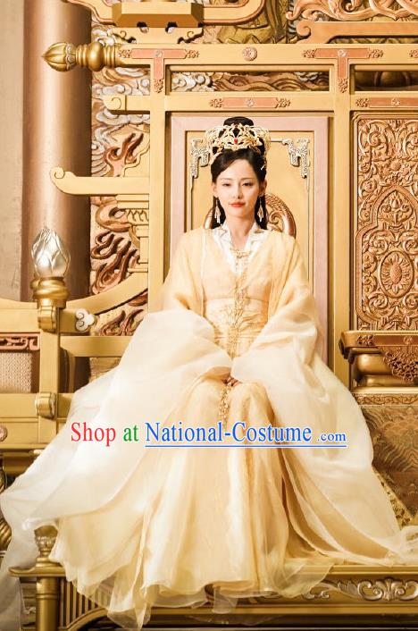 Chinese Xianxia Series Drama Immortal Dress Garments Romance TV Ancient Love Poetry Wu Huan Costumes Ancient Queen Clothing and Headpieces