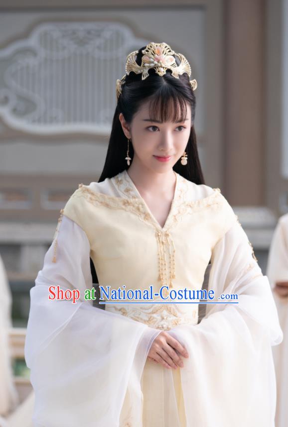 Chinese TV Ancient Love Poetry Jing Zhao Costumes Ancient Princess Clothing Xianxia Series Drama Fairy Dress Garments