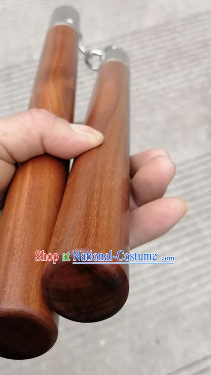 Chinese Martial Arts Nunchaku Kung Fu Nunchaka Top Iron Wood Nunchakus