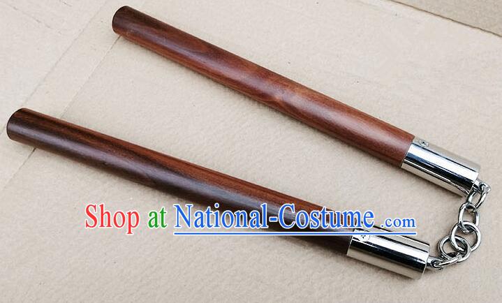 Chinese Martial Arts Nunchaku Kung Fu Nunchaka Top Iron Wood Nunchakus