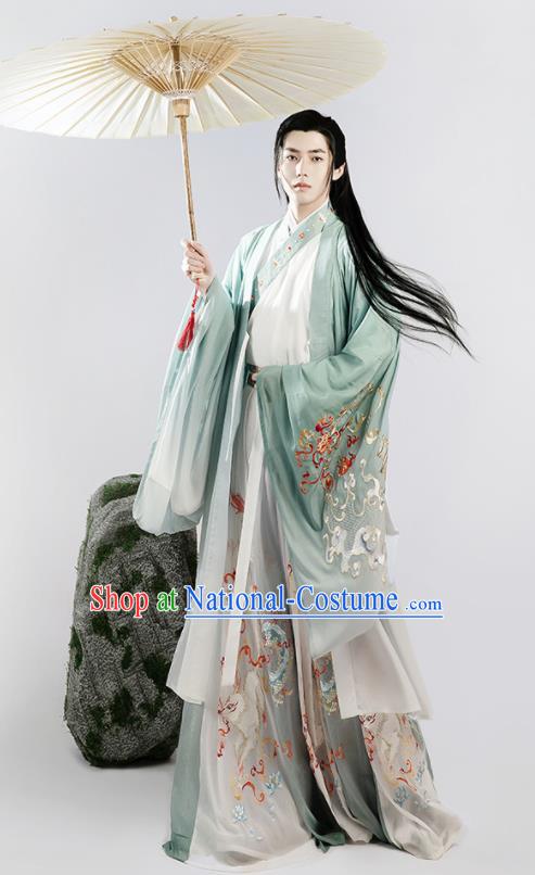 Chinese Jin Dynasty Historical Costumes Ancient Noble Childe Hanfu Clothing