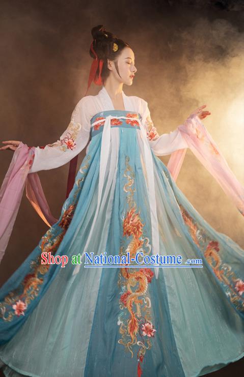 Chinese Traditional Ruqun Hanfu Dress Tang Dynasty Princess Historical Costumes Ancient Goddess Clothing