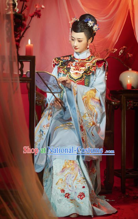 China Ming Dynasty Court Woman Garment Costumes Ancient Imperial Consort Dress Traditional Embroidered Hanfu Clothing