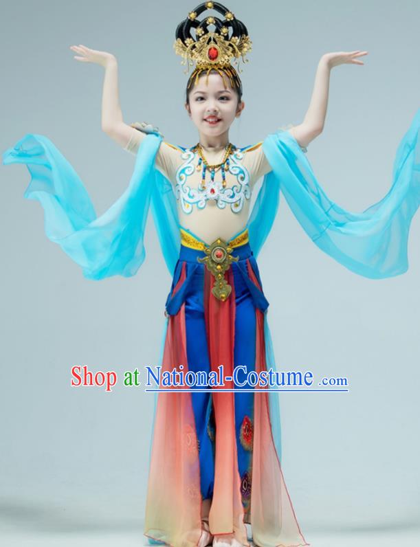 Chinese Dunhuang Flying Apsaras Dance Garment Classical Dance Clothing Stage Performance Costume Children Dance Dress Outfit