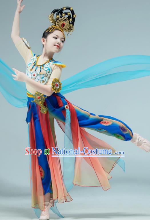 Chinese Dunhuang Flying Apsaras Dance Garment Classical Dance Clothing Stage Performance Costume Children Dance Dress Outfit