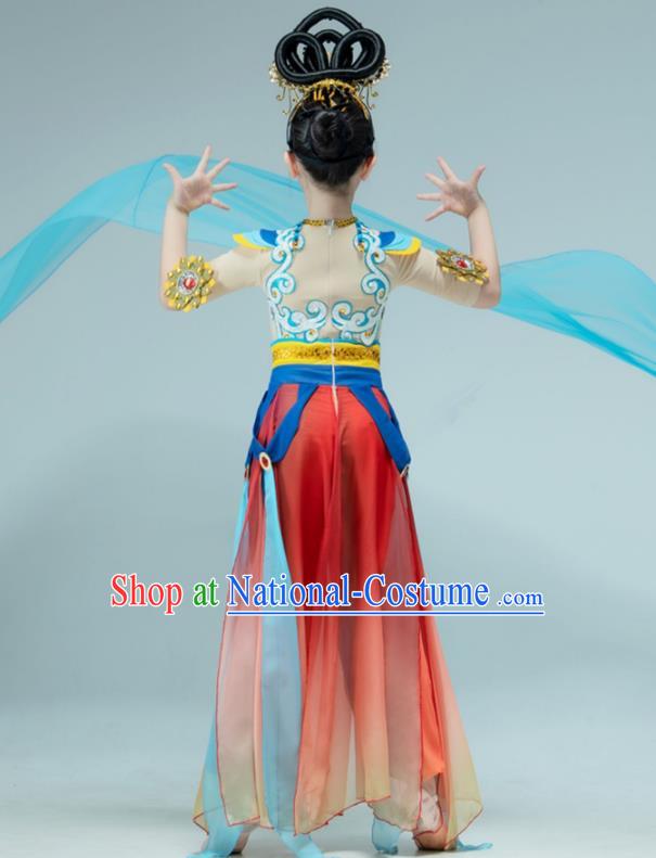 Chinese Dunhuang Flying Apsaras Dance Garment Classical Dance Clothing Stage Performance Costume Children Dance Dress Outfit