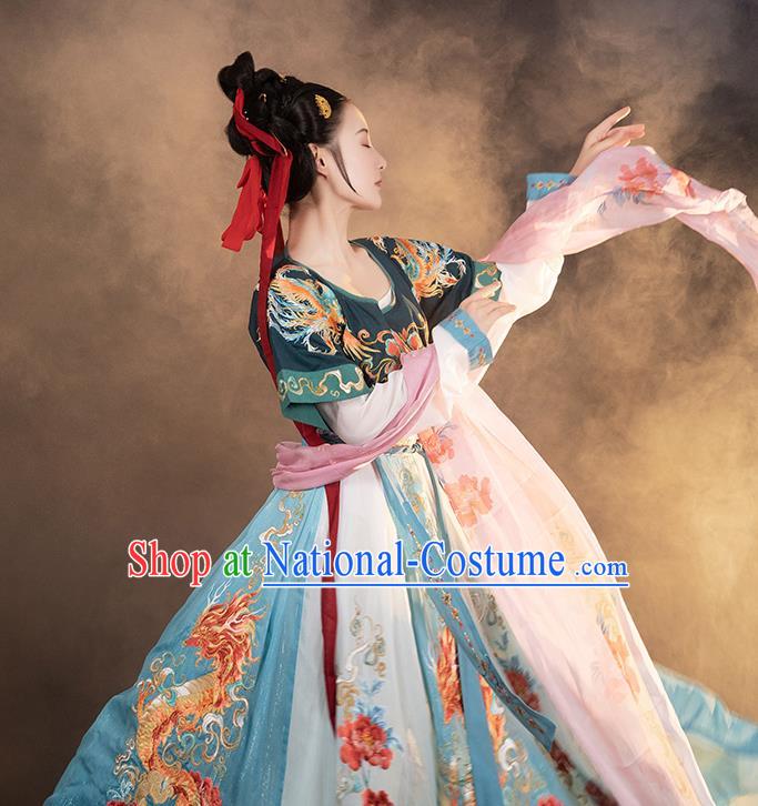 Chinese Tang Dynasty Princess Costumes Traditional Hanfu Dress Ancient Goddess Clothing