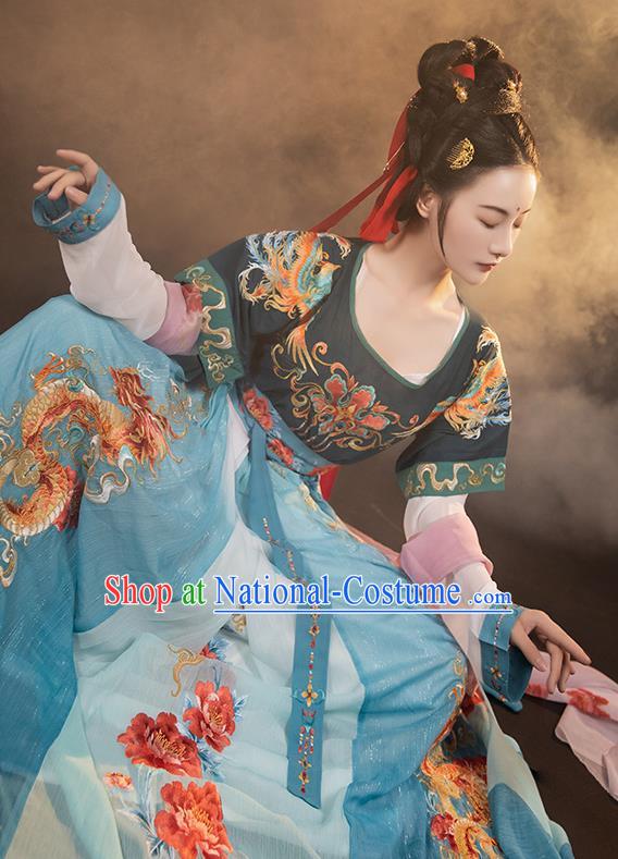 Chinese Tang Dynasty Princess Costumes Traditional Hanfu Dress Ancient Goddess Clothing