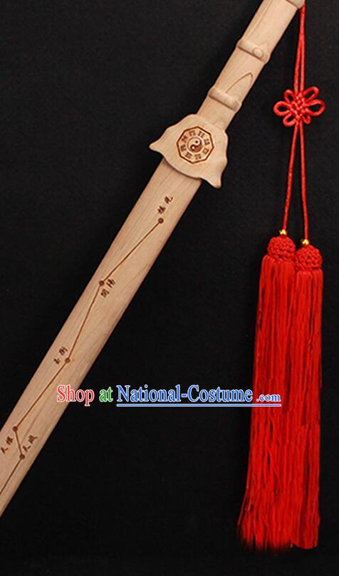 Handmade Peach Wood Sword Taoism  Dipper Star Sword