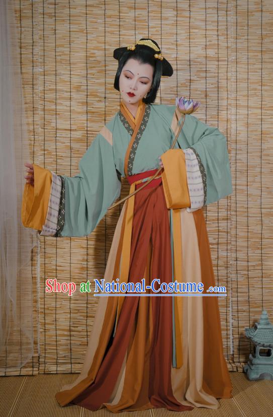 Chinese Traditional Historical Costumes Jin Dynasty Court Woman Clothing Ancient Imperial Consort Hanfu Dress