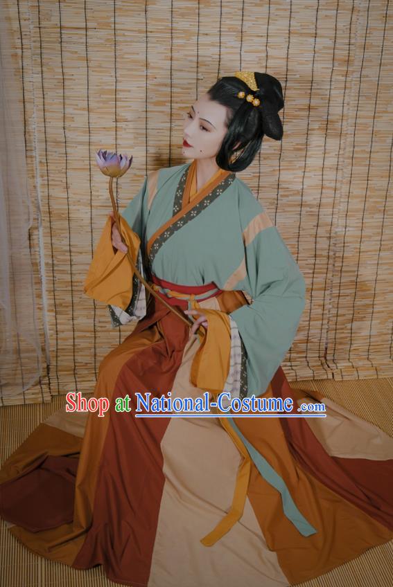 Chinese Traditional Historical Costumes Jin Dynasty Court Woman Clothing Ancient Imperial Consort Hanfu Dress