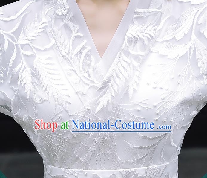 Chinese Traditional Costume Ancient Princess White Dress Clothing