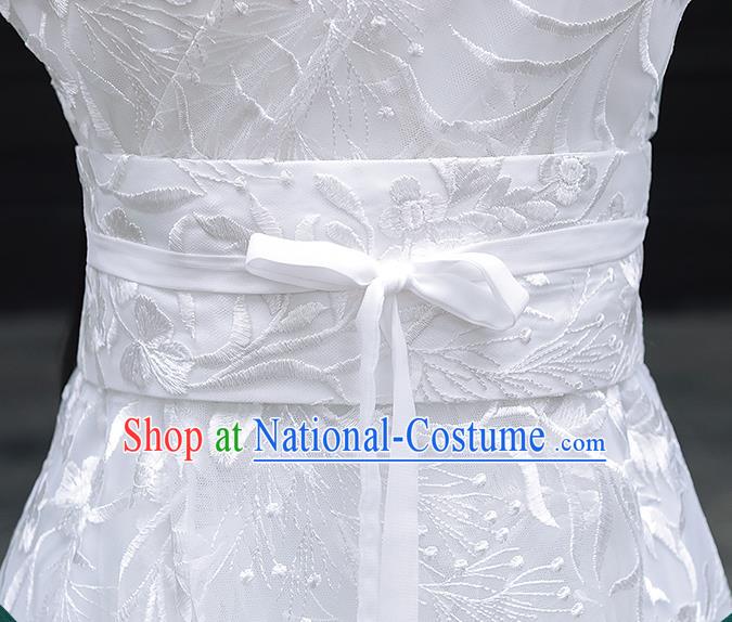 Chinese Traditional Costume Ancient Princess White Dress Clothing