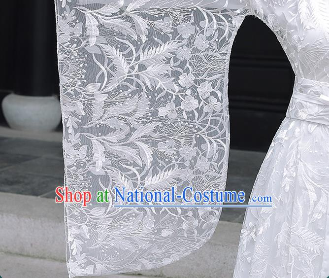 Chinese Traditional Costume Ancient Princess White Dress Clothing