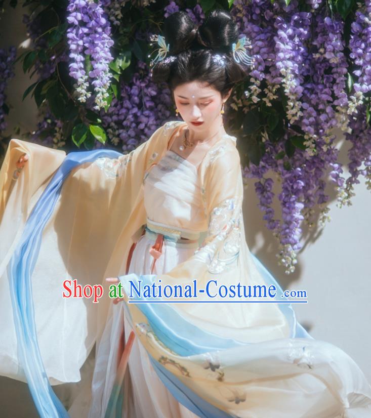 Chinese Traditional Hanfu Clothing Ancient Court Woman Dress Tang Dynasty Imperial Consort Garment Costumes