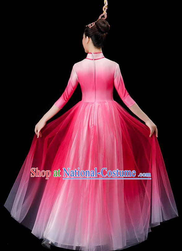 Chinese Opening Dance Pink Dress Modern Dance Costume Stage Performance Clothing