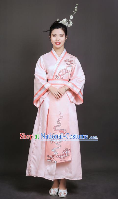 Chinese Ancient Princess Garment Costume Classical Dance Clothing Beauty Dance Pink Dress