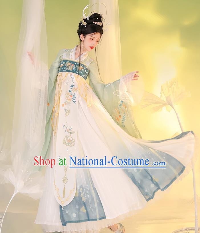 Chinese Tang Dynasty Noble Lady Costumes Traditional Embroidered Hanfu Dress Ancient Princess Clothing