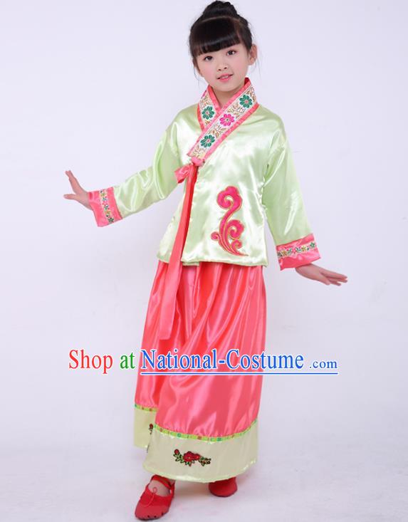 Chinese Chaoxian Nationality Dance Outfit Ethnic Girl Folk Dance Costume Korean Stage Performance Clothing