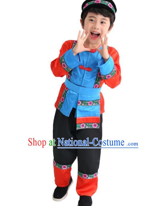 Chinese Tajik Nationality Dance Outfit Ethnic Boy Folk Dance Costume Xin Jiang Stage Performance Clothing