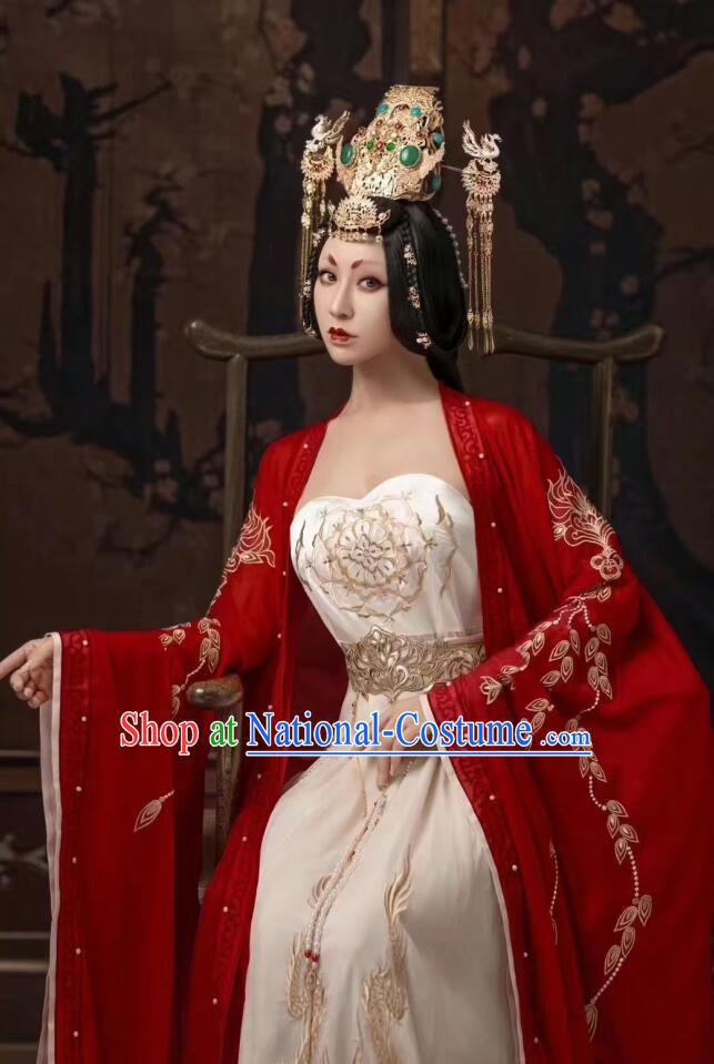 Chinese Ancient Imperial Concubine Clothing Tang Dynasty Royal Empress Garment Costumes