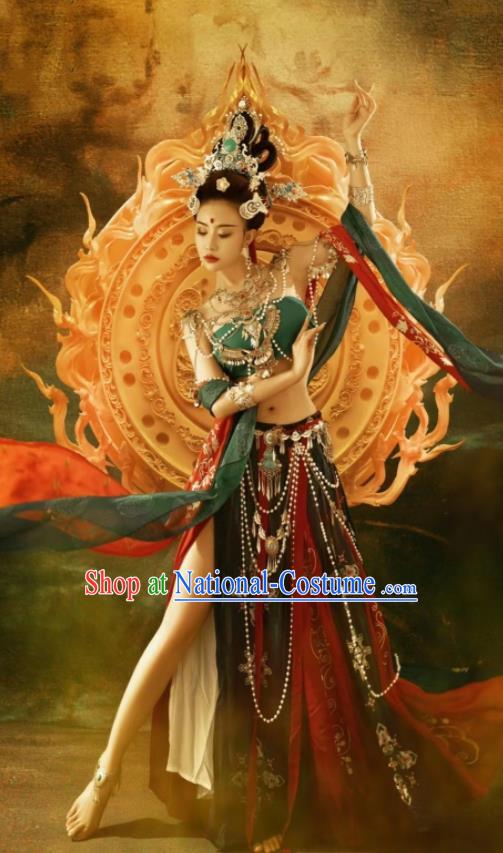 Chinese Dunhuang Flying Apsaras Dress Classical Dance Garment Costumes Ancient Fairy Clothing