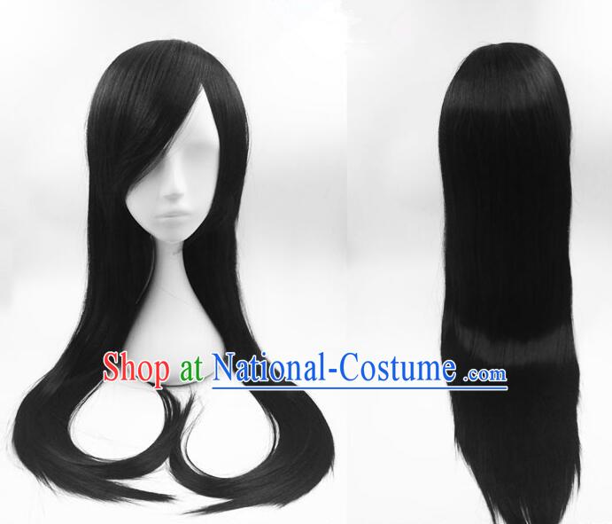 Japanese Archer Wigs Handmade Black Headdress