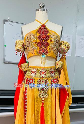 Chinese Dun Huang Flying Apsaras Dance Dress Classical Dance Clothing Handmade Dunhuang Dance Costume